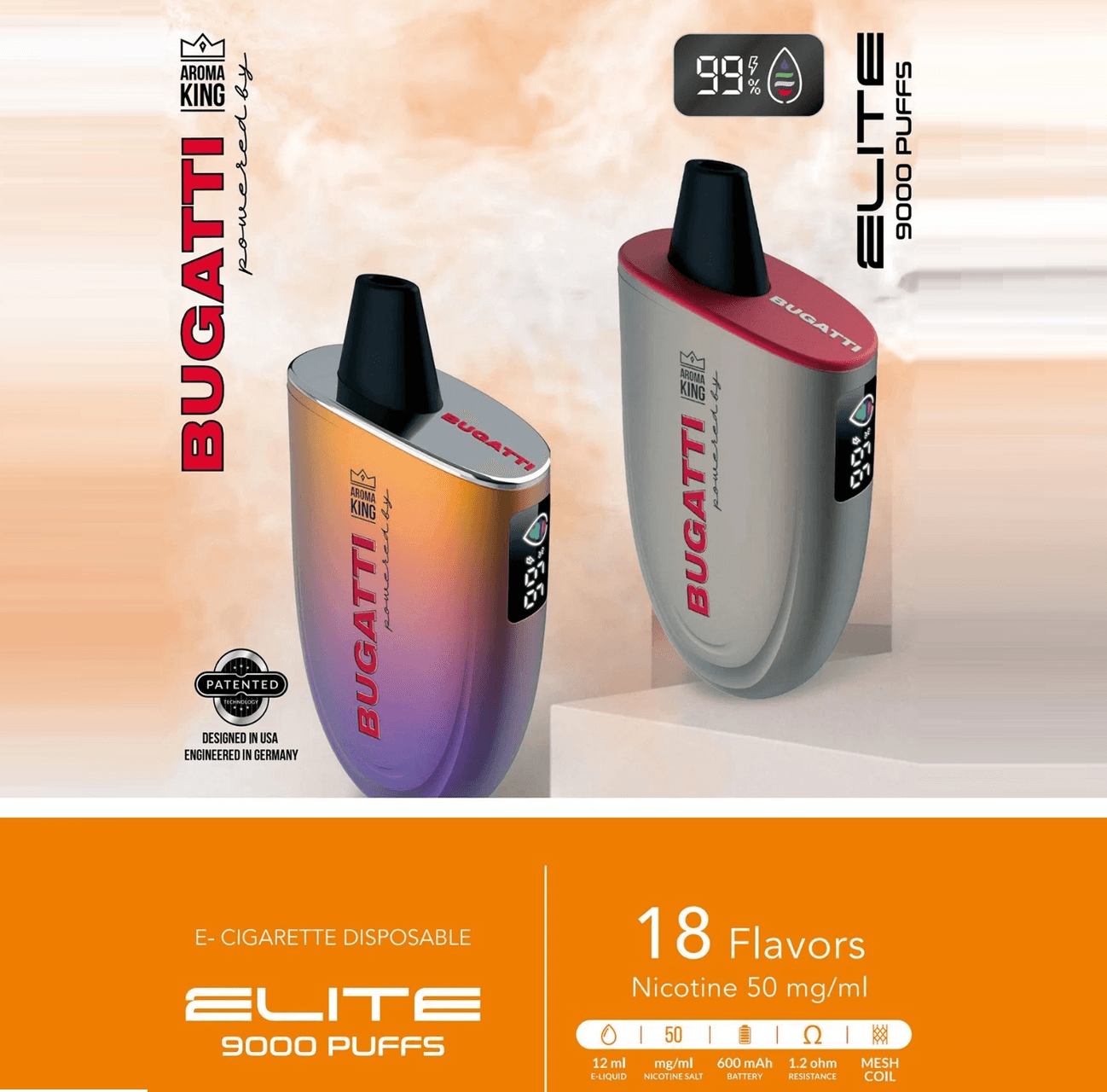 Ξ Bugatti Vape 9K PUFFS Led – Disposable
